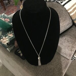 Vintage Monet Modernist Cube/Tassel Necklace